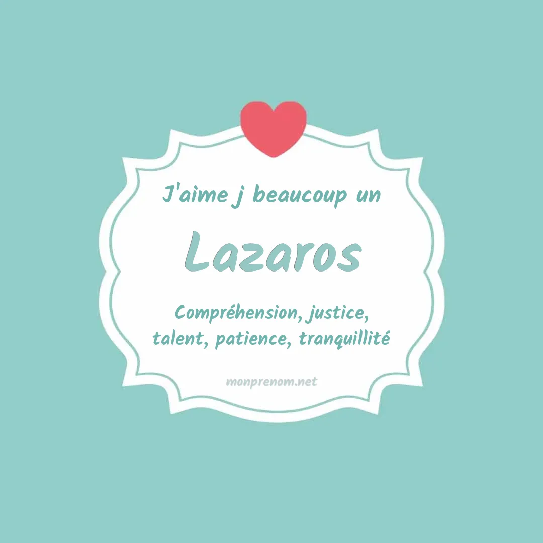 J'aime beaucoup Lazaros