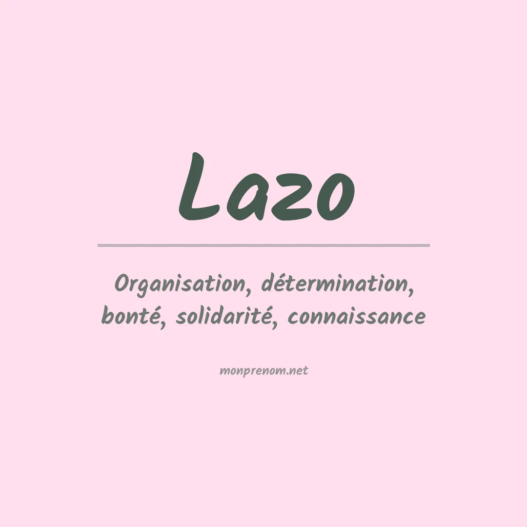 Prénom Lazo
