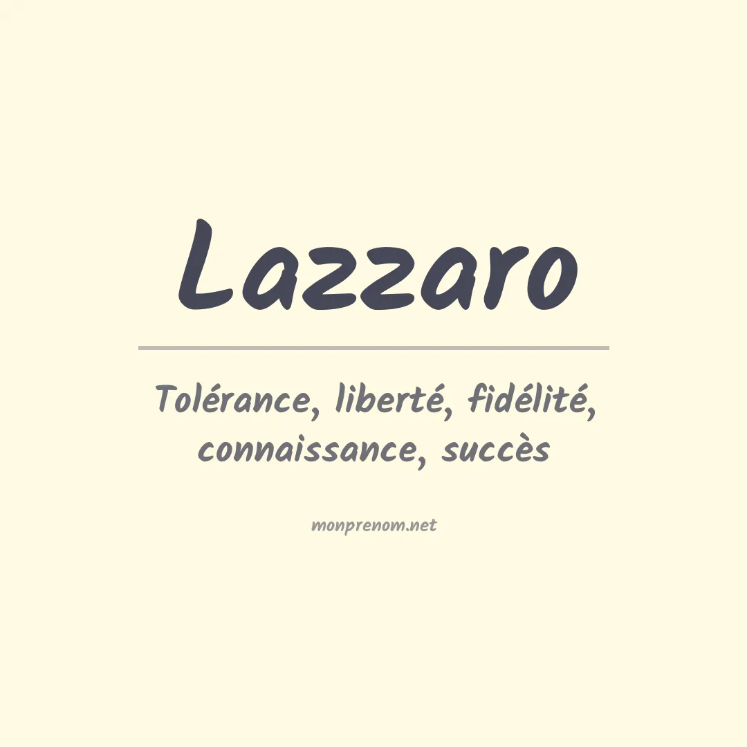 Prénom Lazzaro