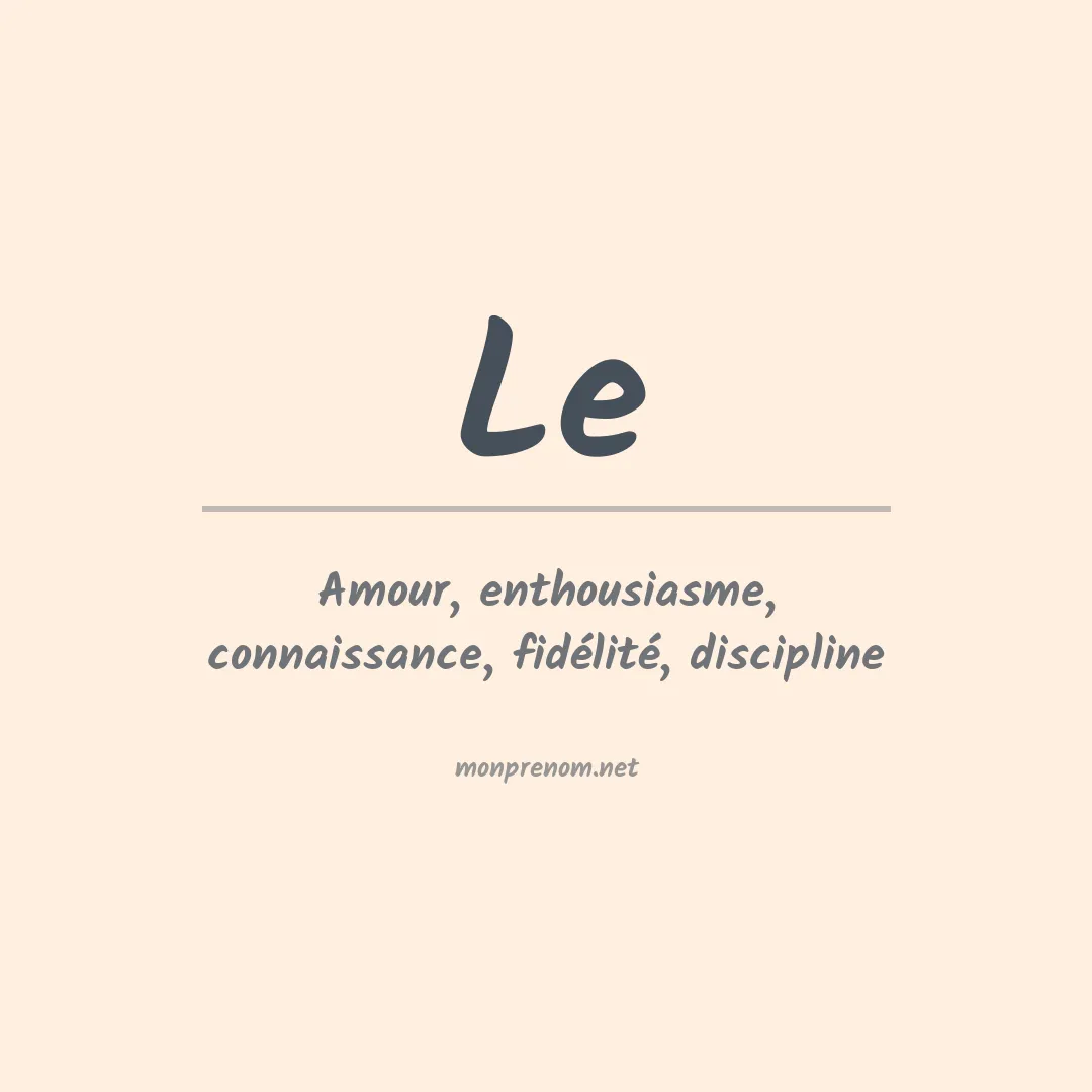 Prénom Le