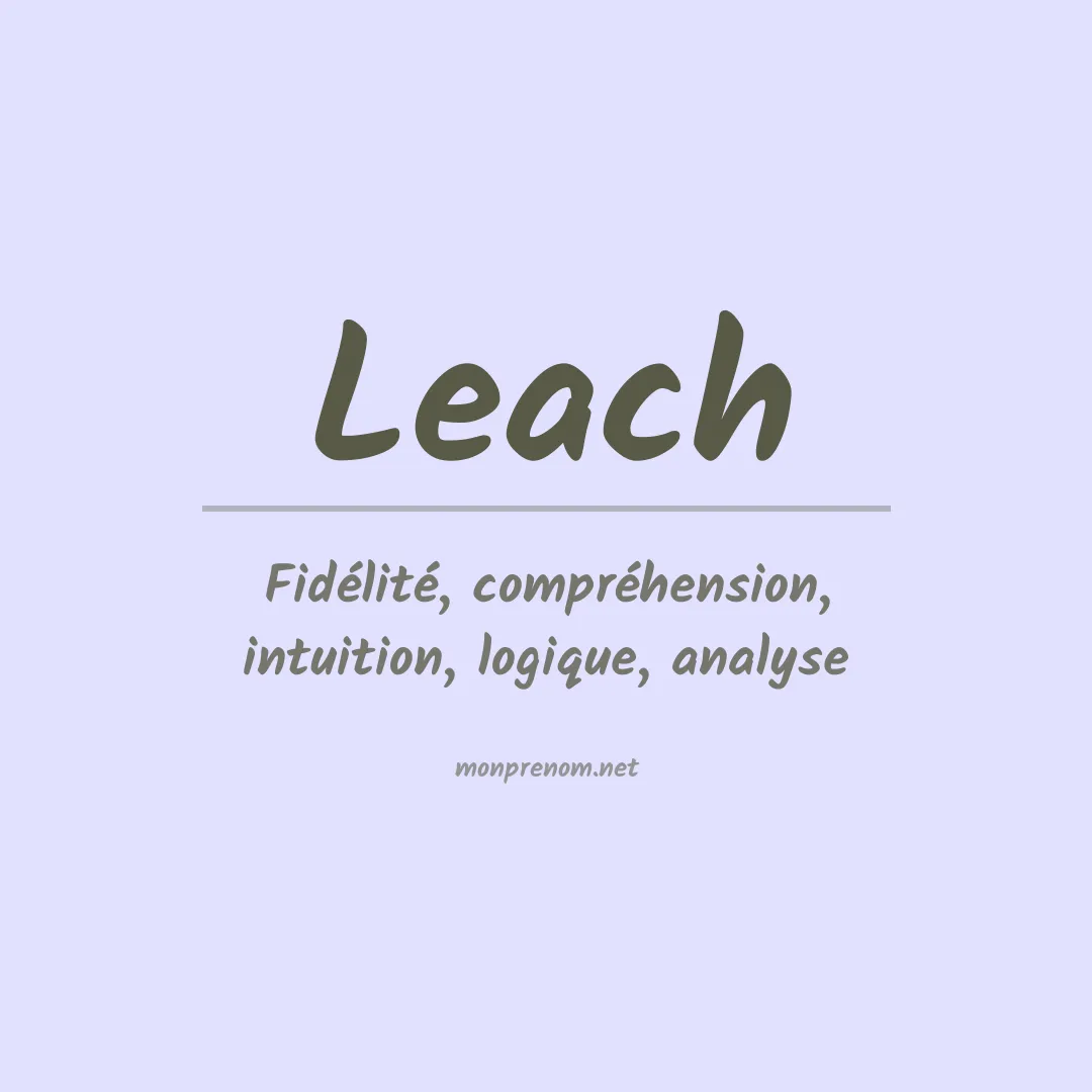 Prénom Leach