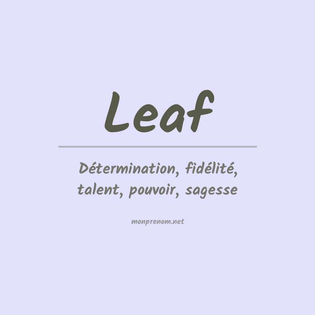 Prénom Leaf