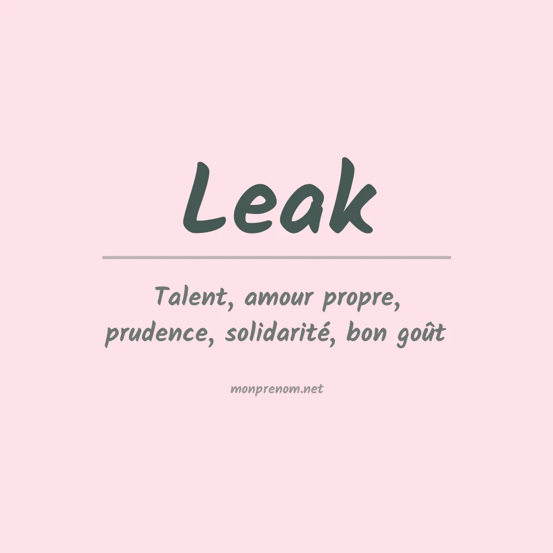 Prénom Leak