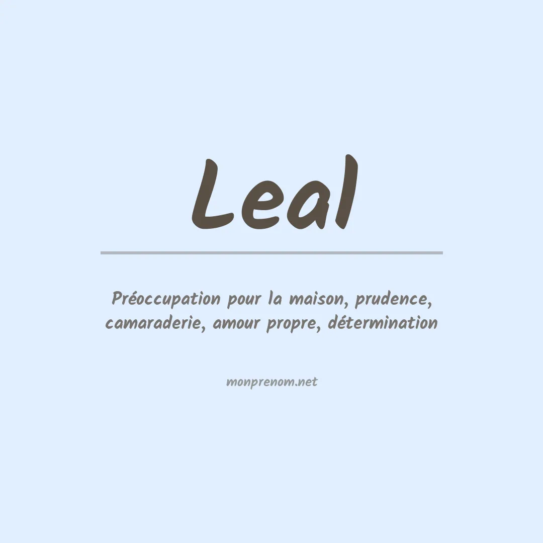 Prénom Leal