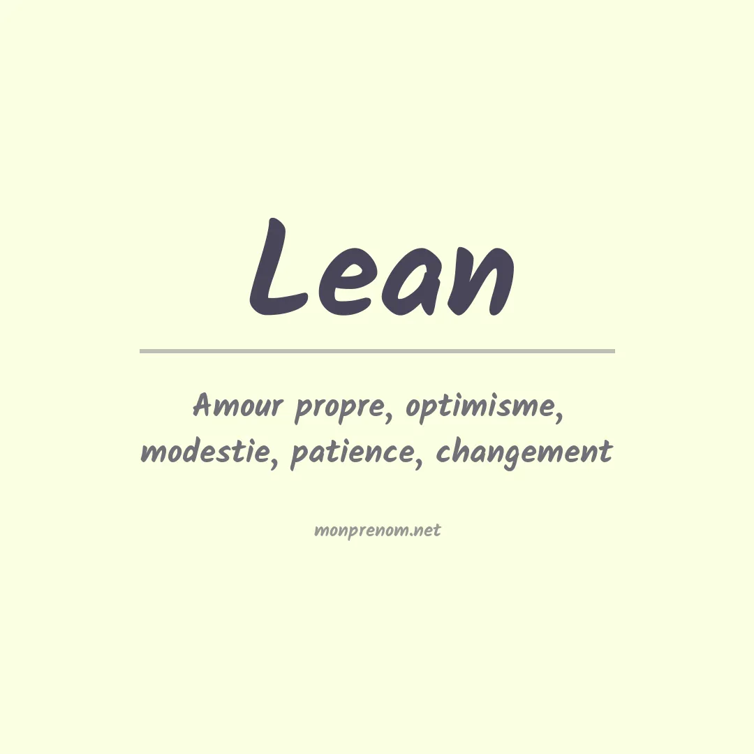 Prénom Lean