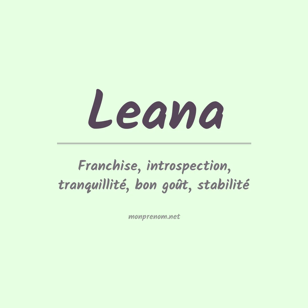 Prénom Leana