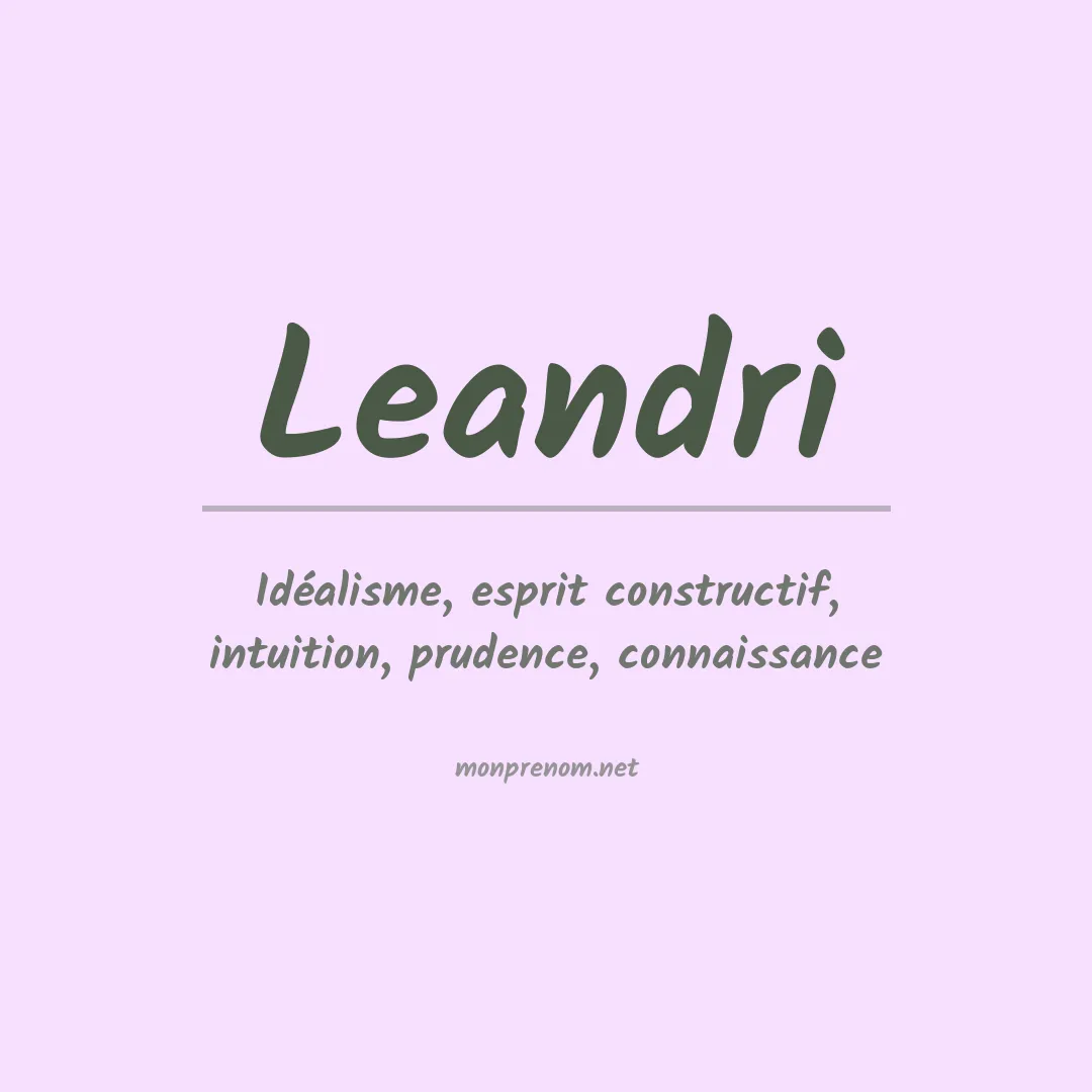 Signification du prénom Leandri
