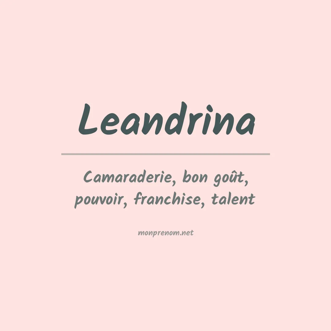 Signification du prénom Leandrina