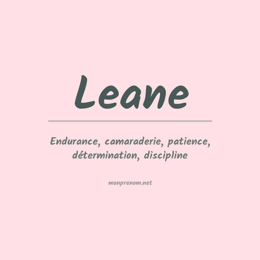 Prénom Leane