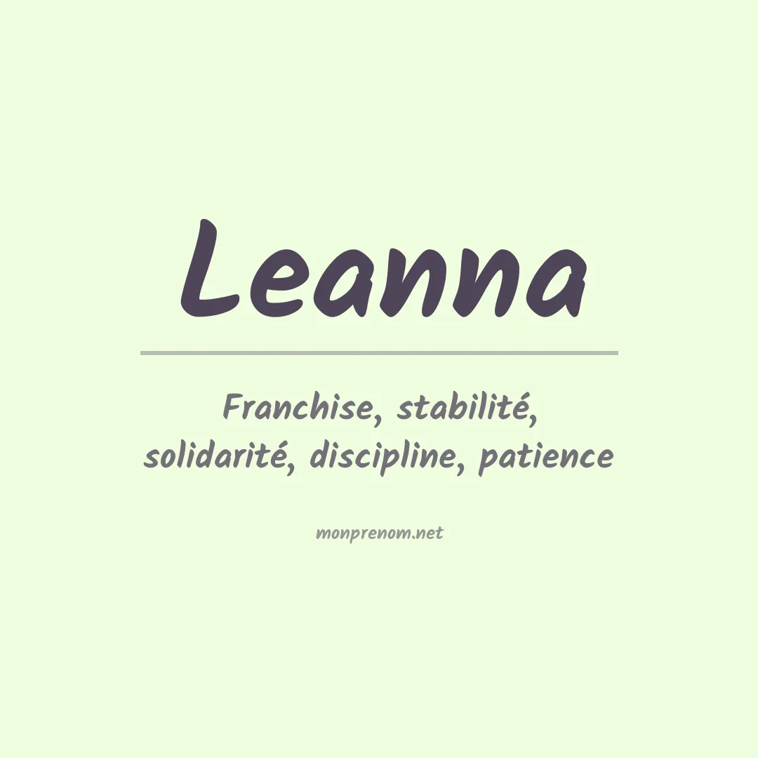 Prénom Leanna