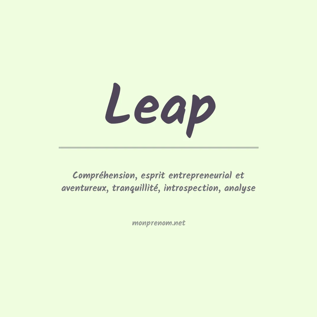Prénom Leap