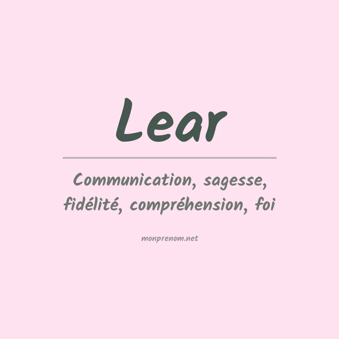 Prénom Lear