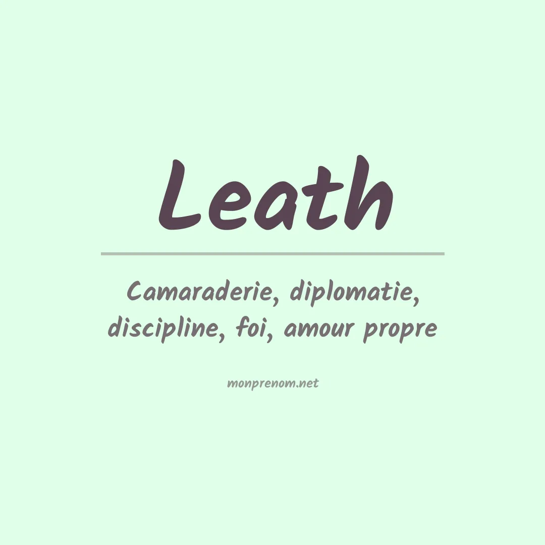 Prénom Leath