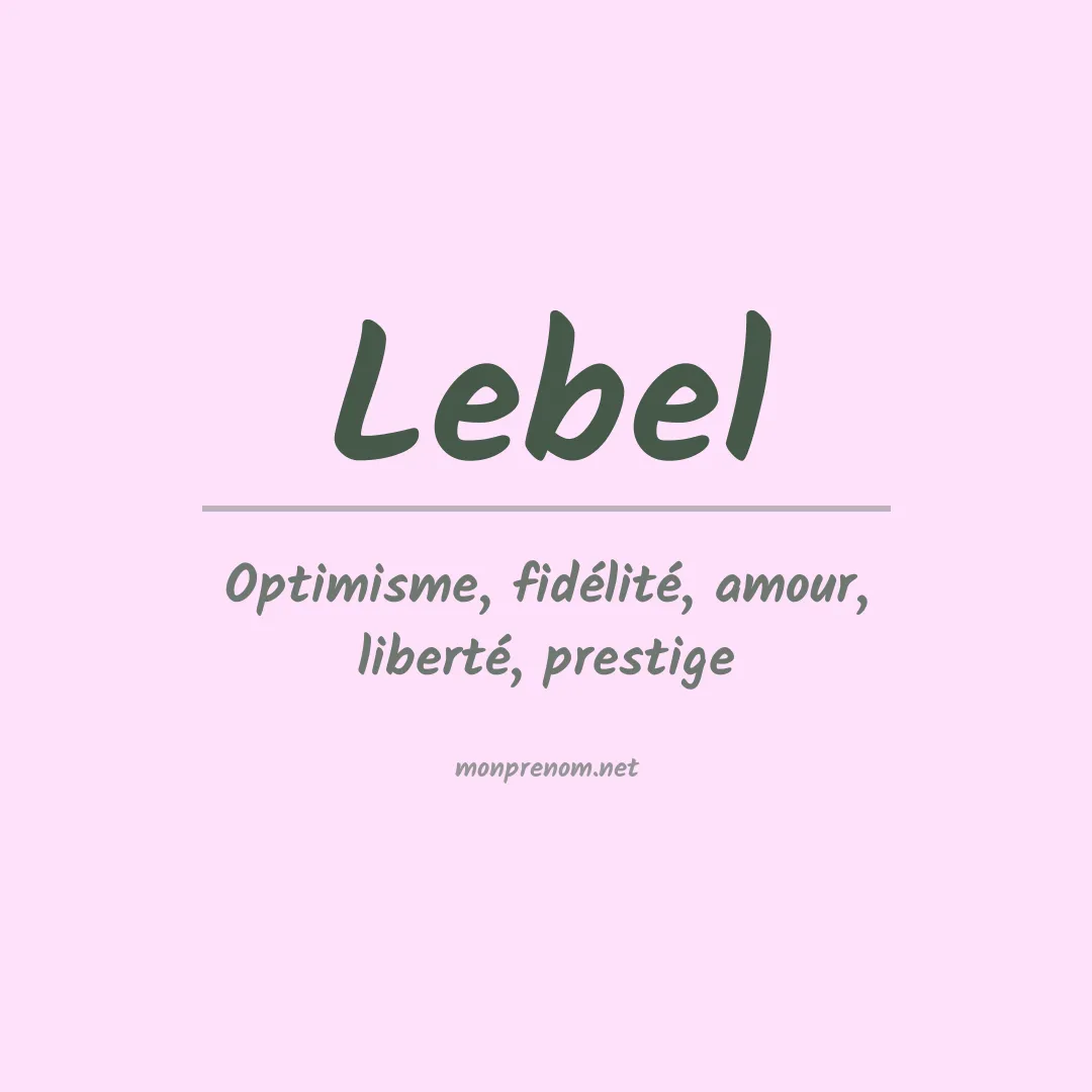 Prénom Lebel