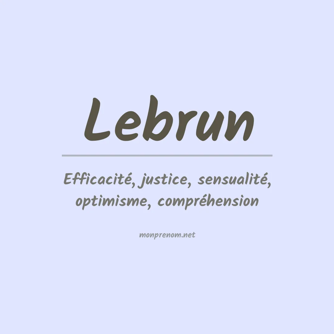 Prénom Lebrun