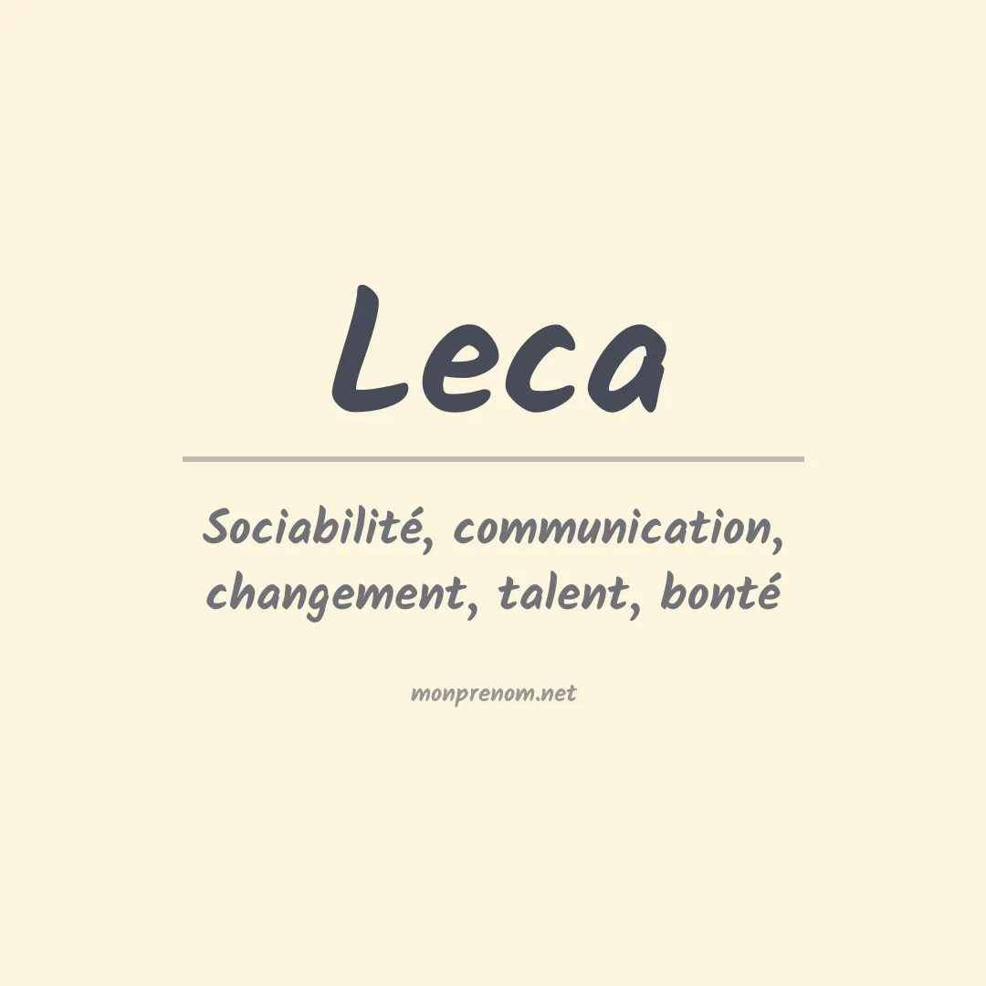 Signification du prénom Leca