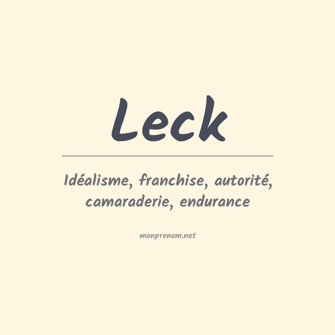 Prénom Leck