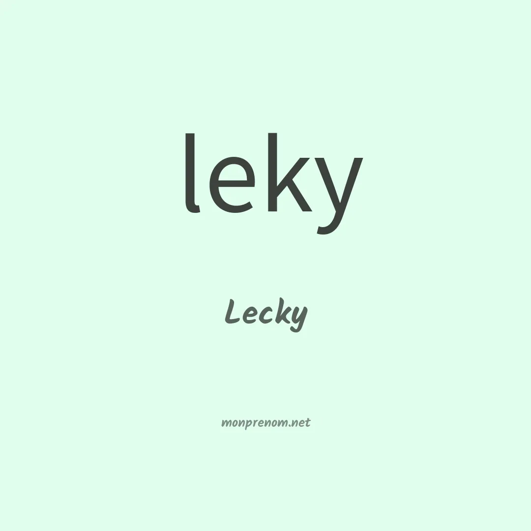 Lecky en chinois