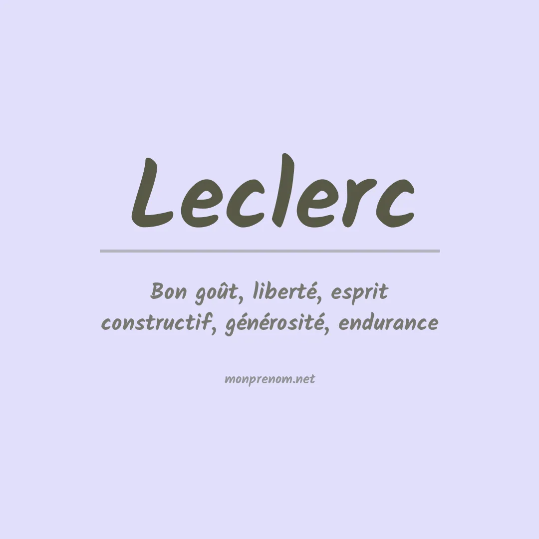 Prénom Leclerc