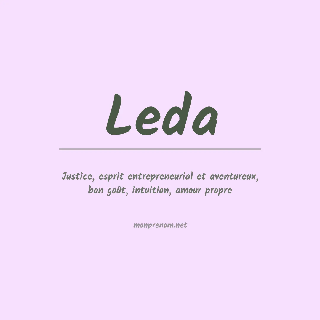 Signification du prénom Leda