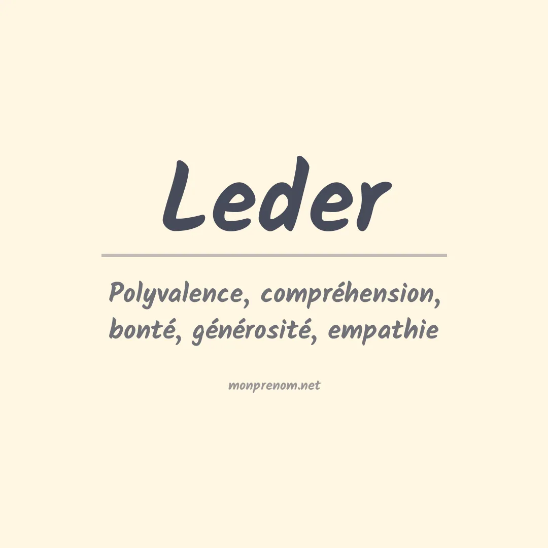 Prénom Leder