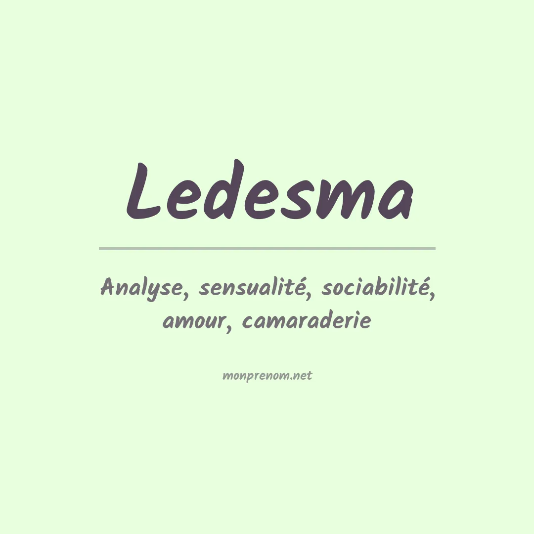 Prénom Ledesma