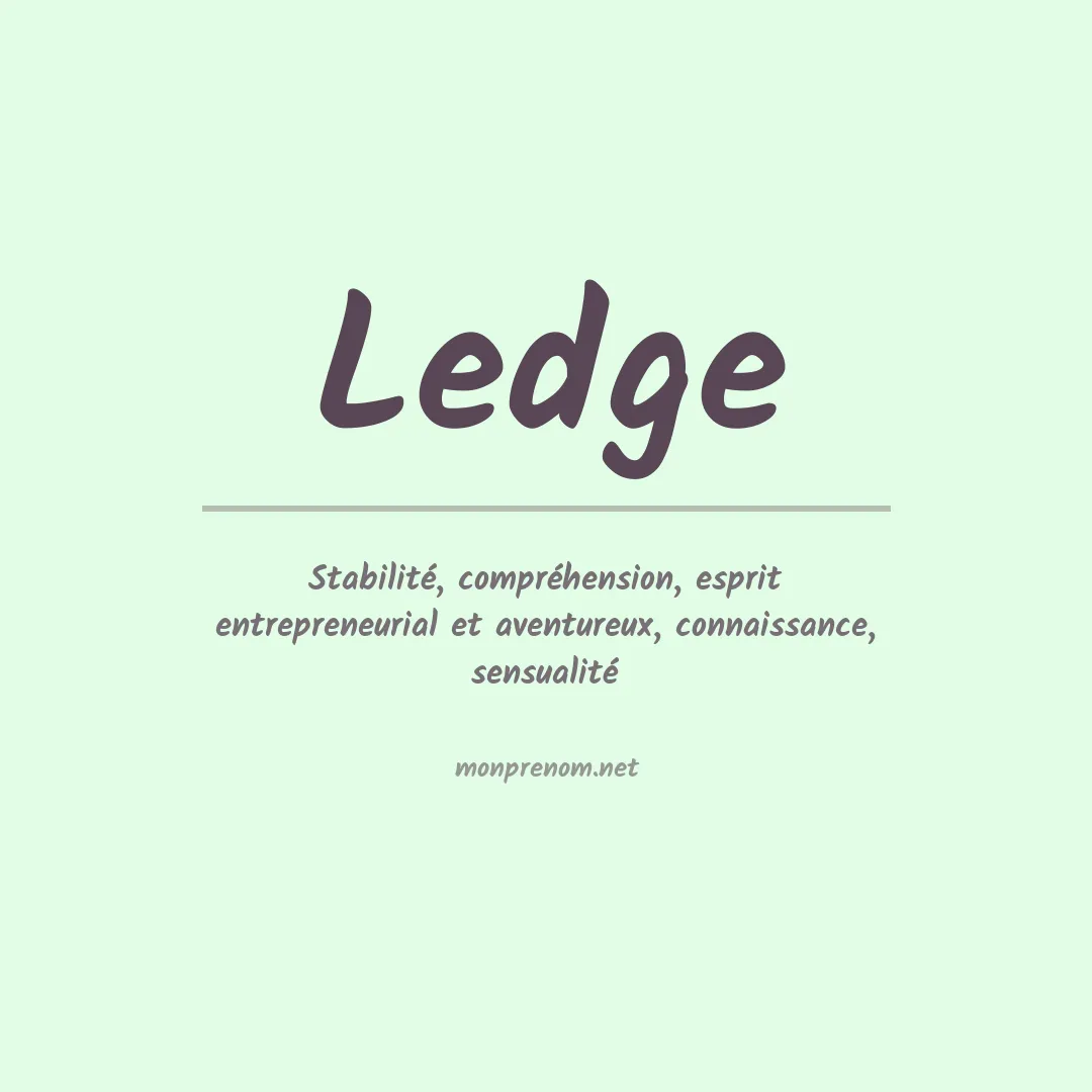 Prénom Ledge