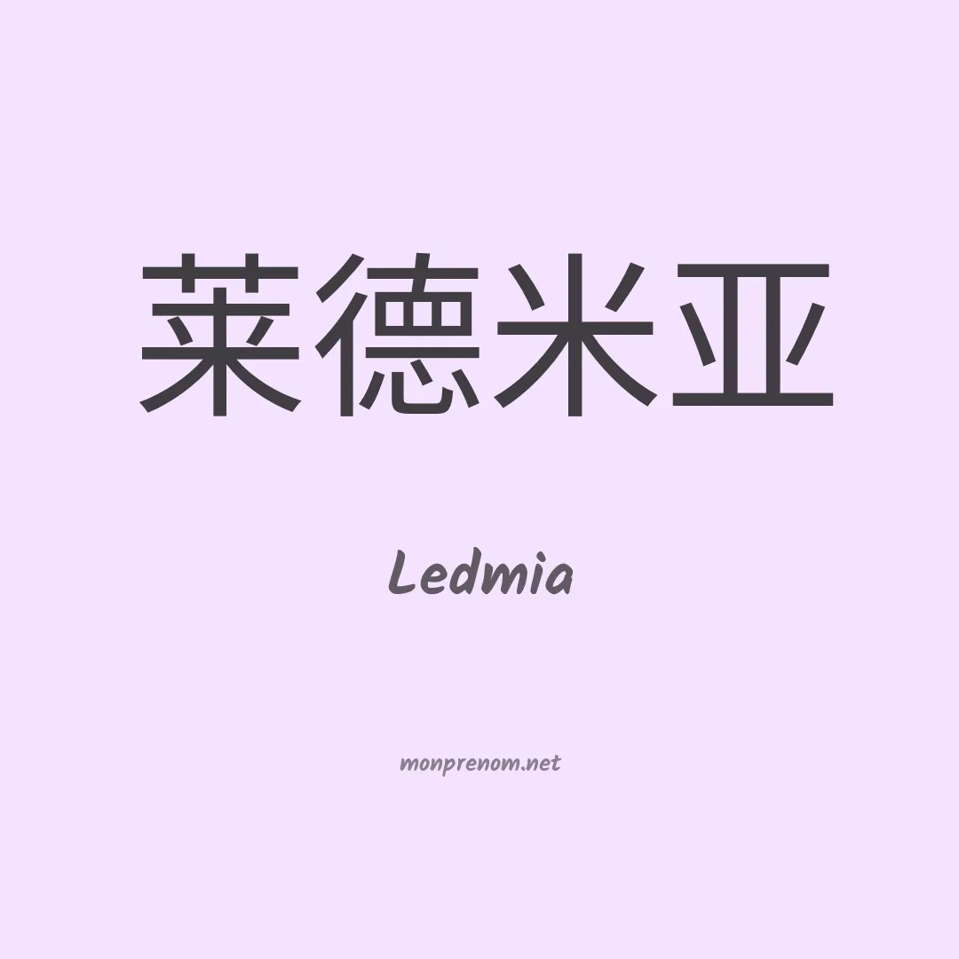 Ledmia en chinois