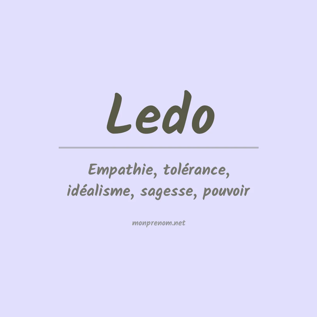 Prénom Ledo