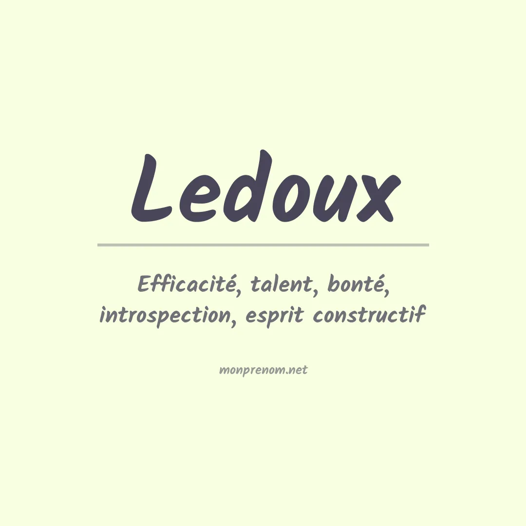 Prénom Ledoux