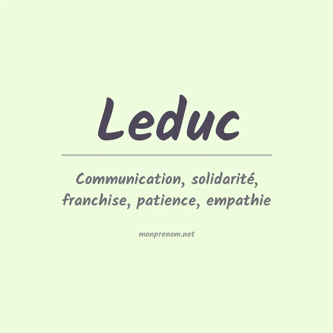 Prénom Leduc