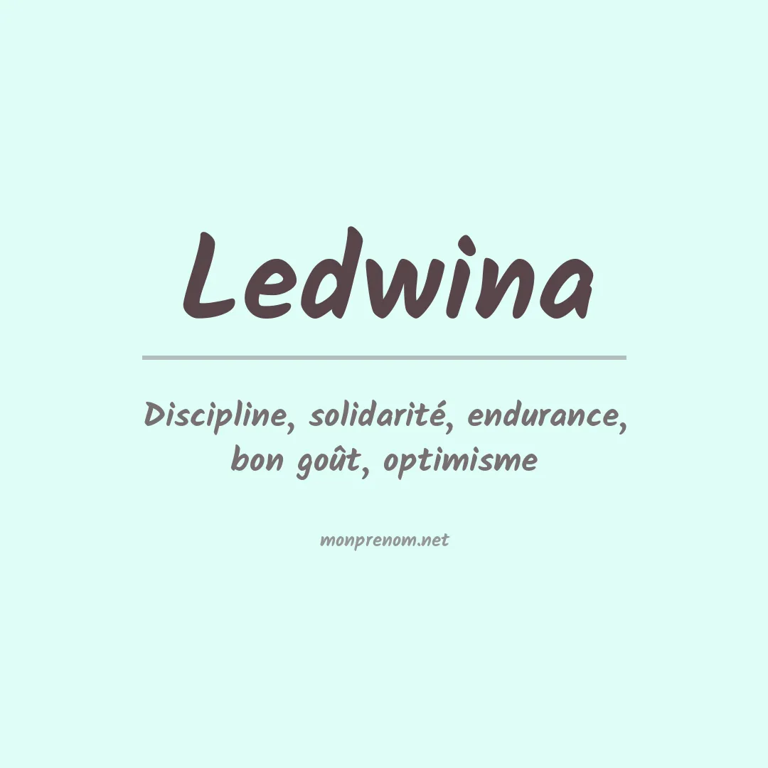 Signification du prénom Ledwina