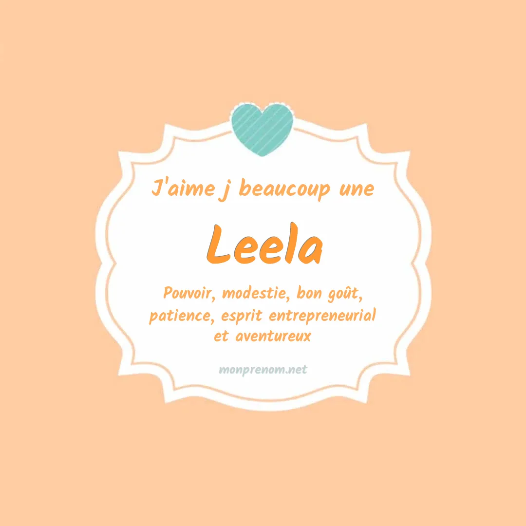 J'aime beaucoup Leela