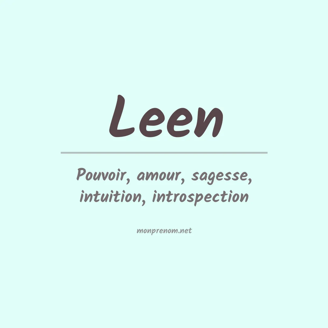 Prénom Leen