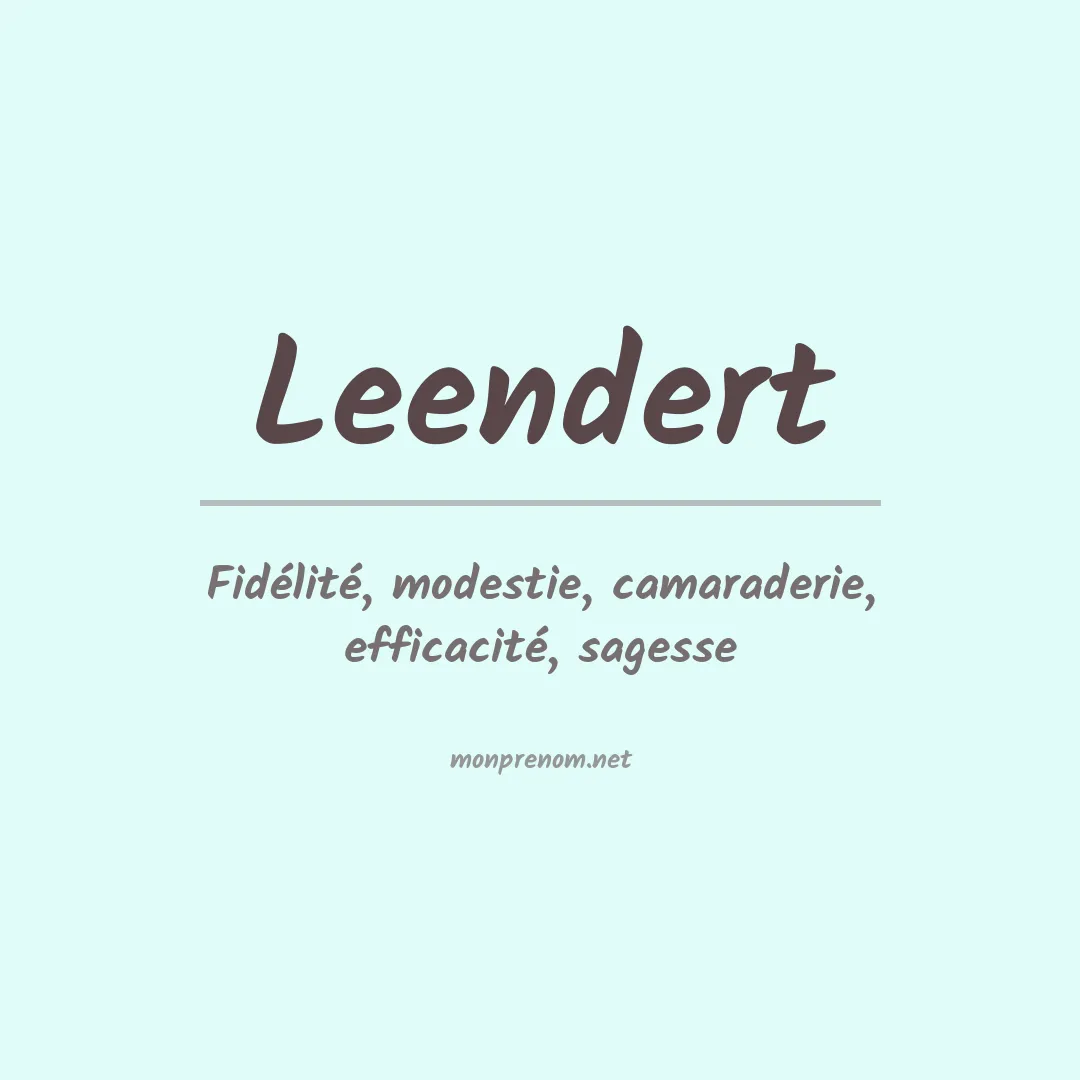 Prénom Leendert
