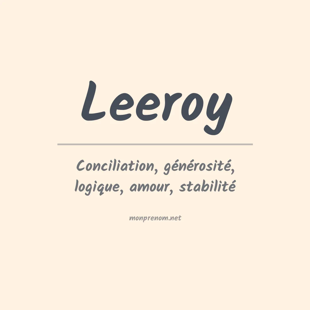 Prénom Leeroy