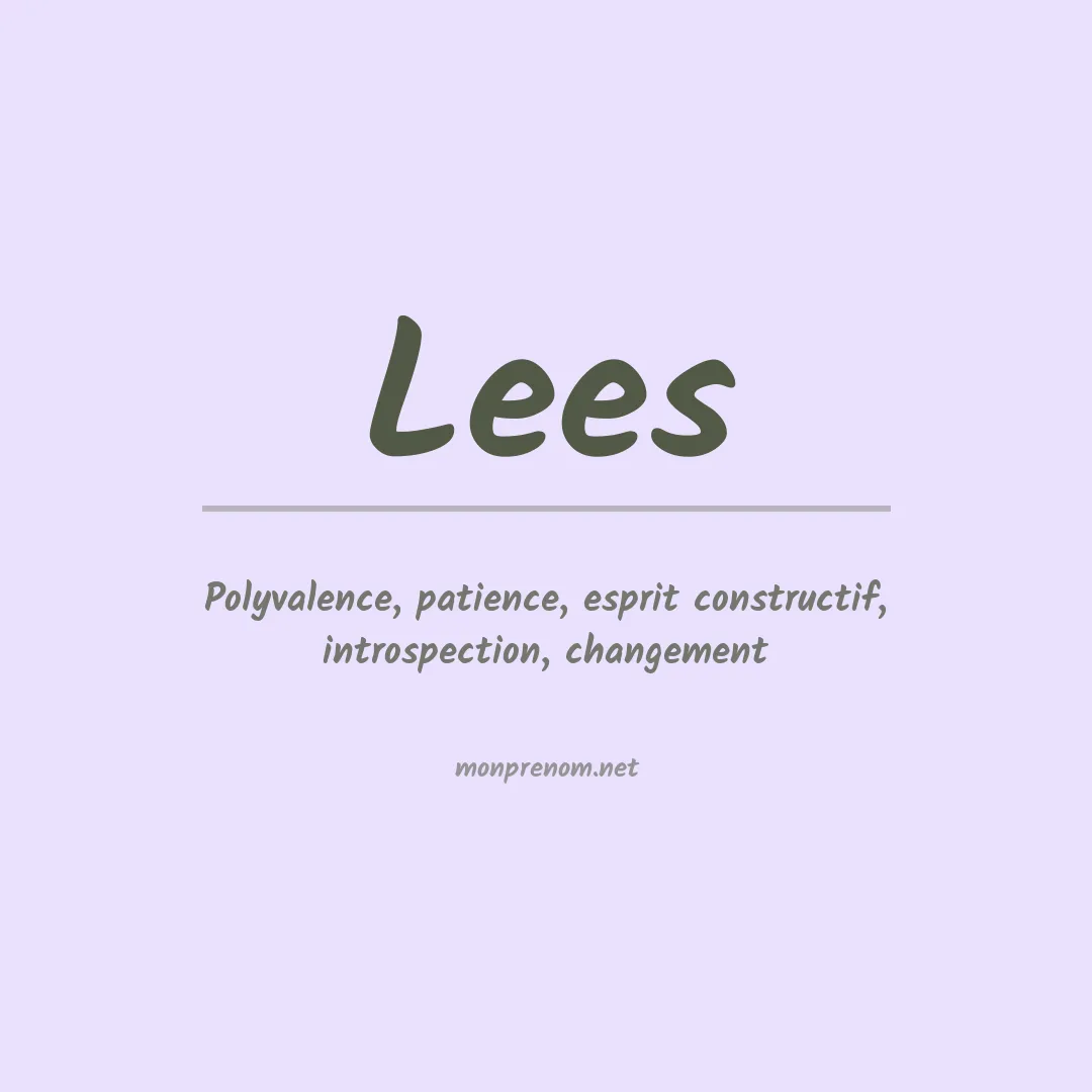 Prénom Lees
