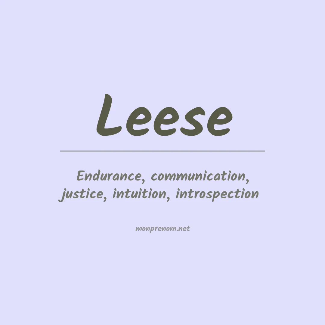 Prénom Leese