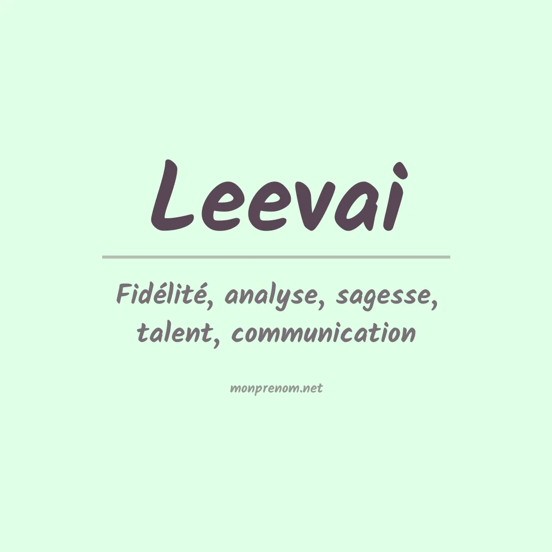 Prénom Leevai