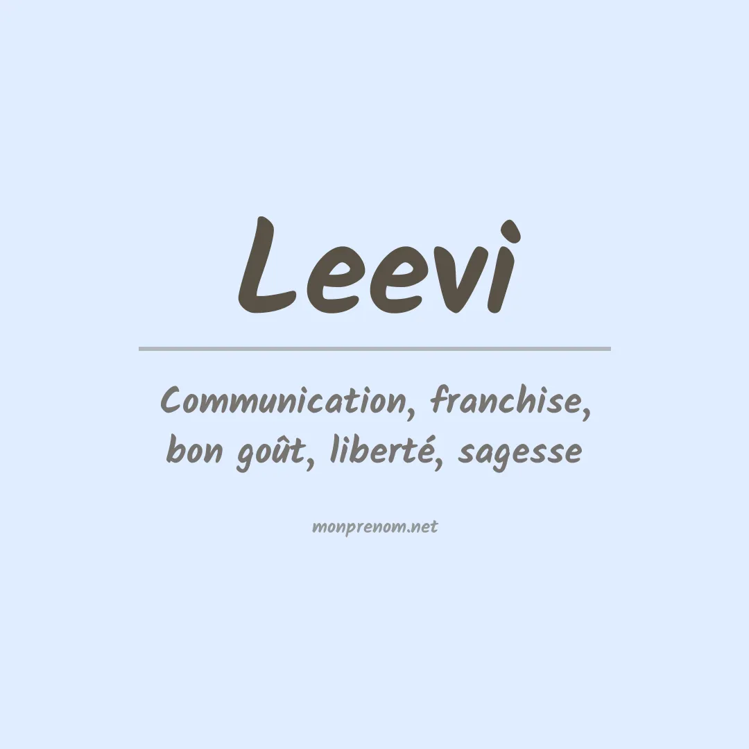 Signification du prénom Leevi