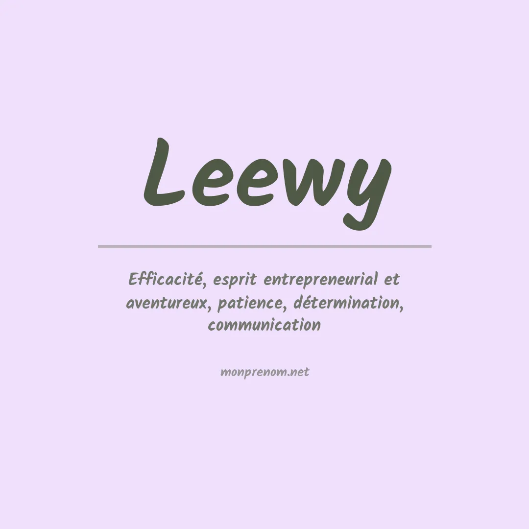 Signification du prénom Leewy