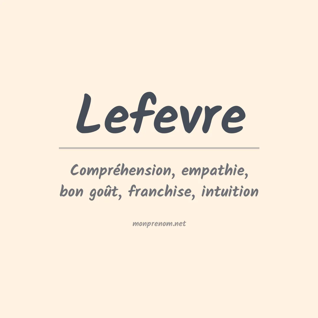 Prénom Lefevre