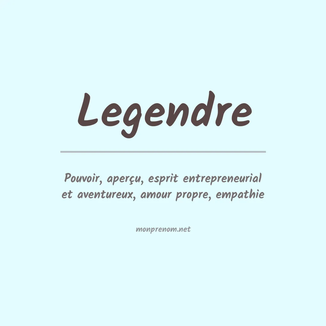 Prénom Legendre