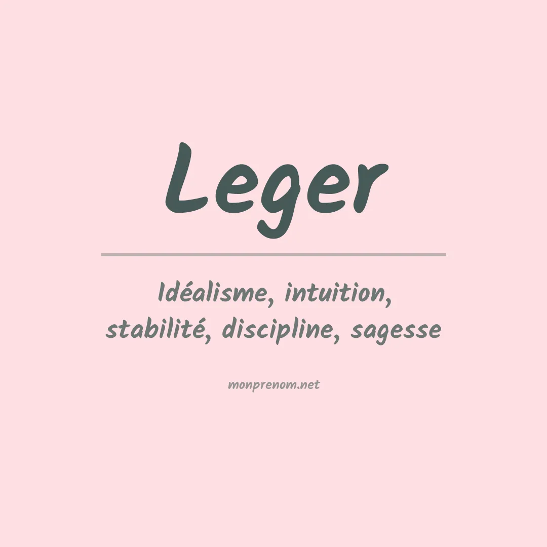 Prénom Leger