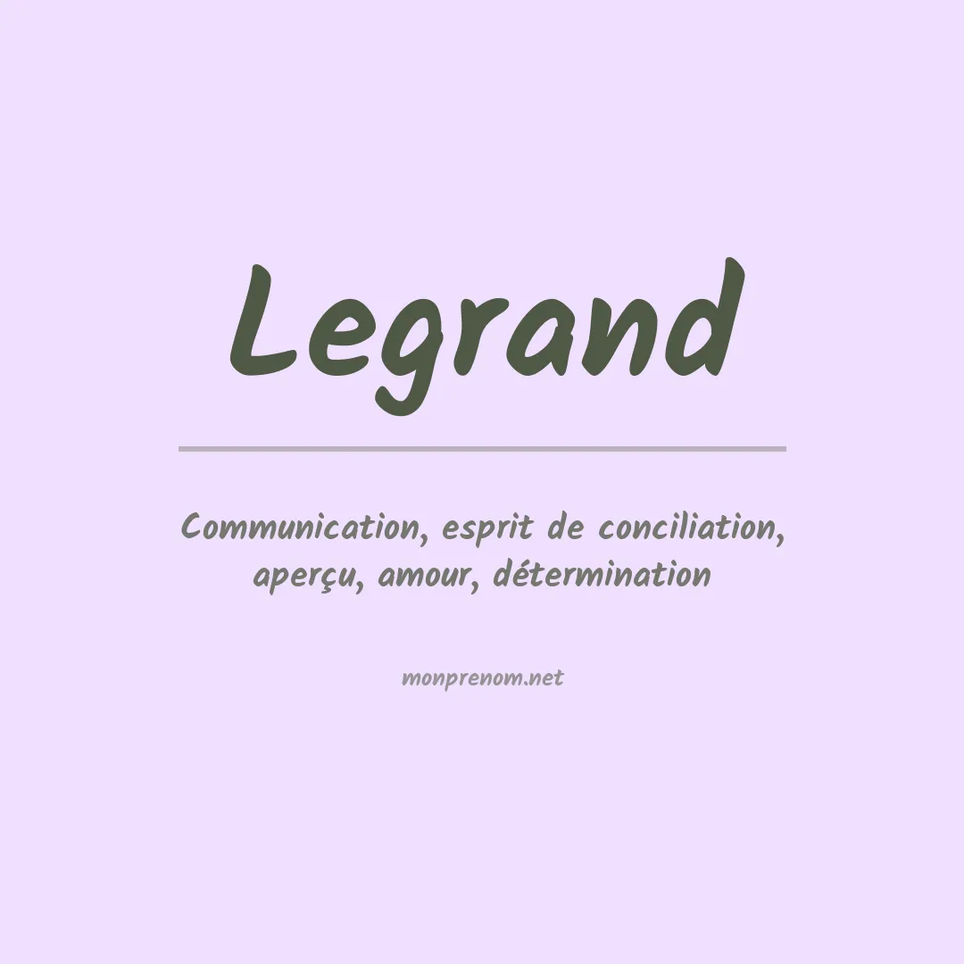 Prénom Legrand