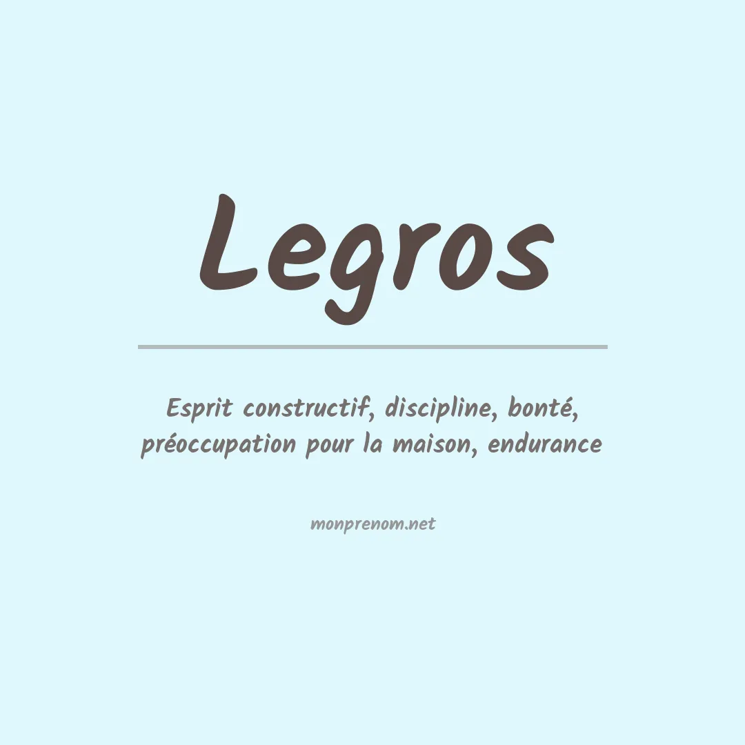 Prénom Legros