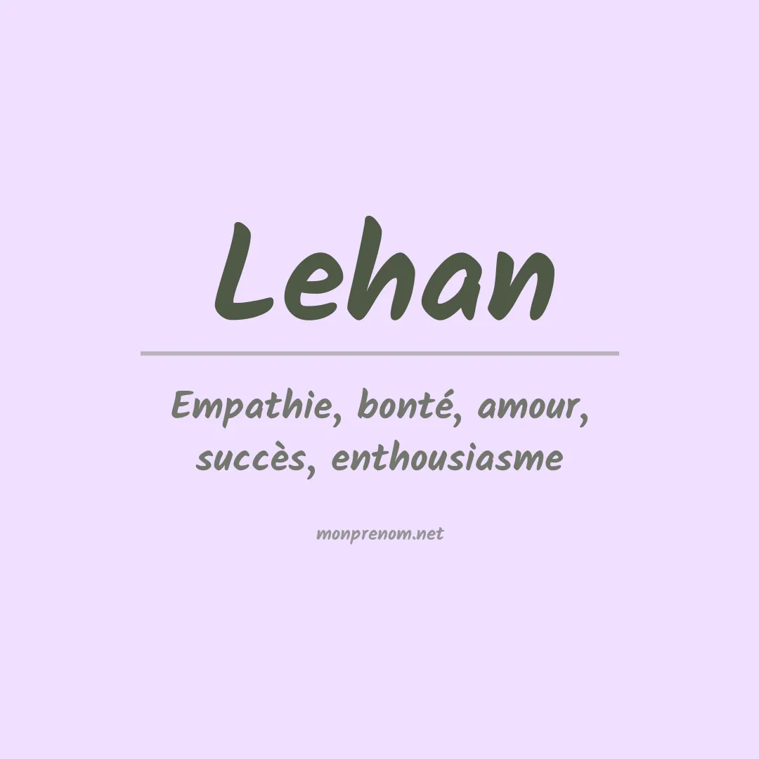 Prénom Lehan
