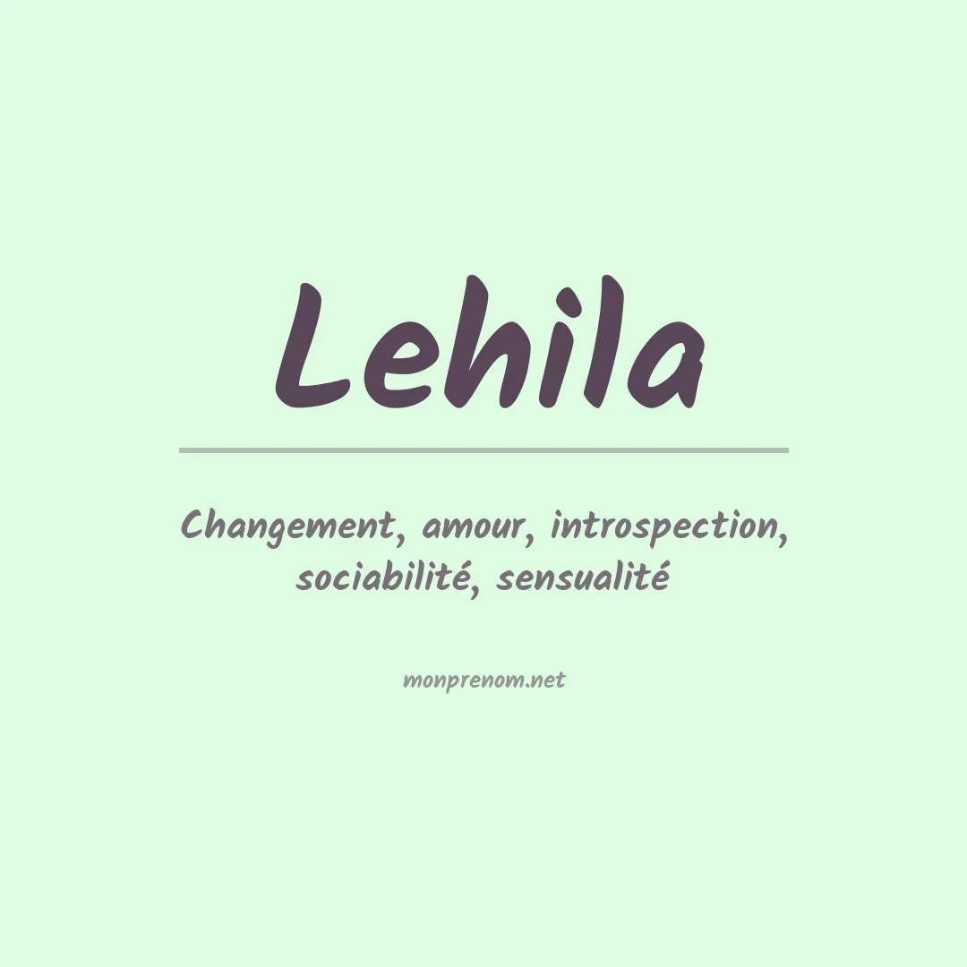 Prénom Lehila