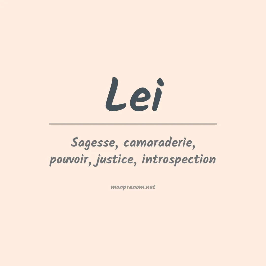 Prénom Lei