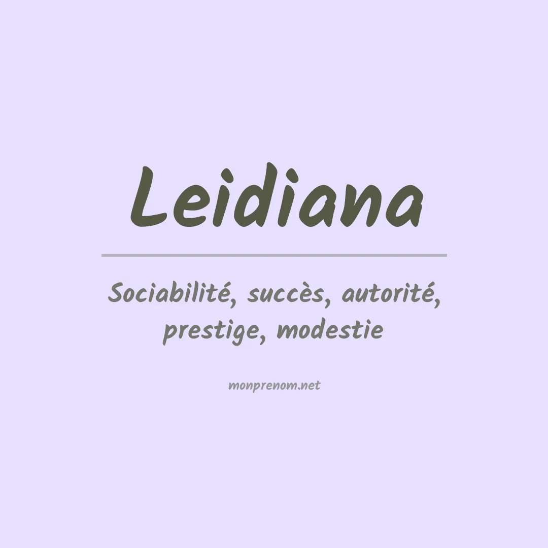 Prénom Leidiana